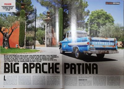 Voiture américaine, magazine Torque #38, BIG dans la presse, voiture américaine année 50, Chevrolet Apache Fleetside 1959