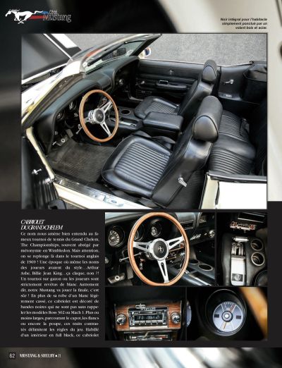 Voiture américaine, magazine Mustang & Shelby #21, BIG dans la presse, voiture américaine année 60, Ford Mustang 302 Convertible 1969