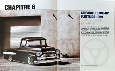 Voiture américaine, magazine Chevrolet - L'esprit américain, BIG dans la presse, voiture américaine année 50, Chevrolet Pick-up Fleetside 1959