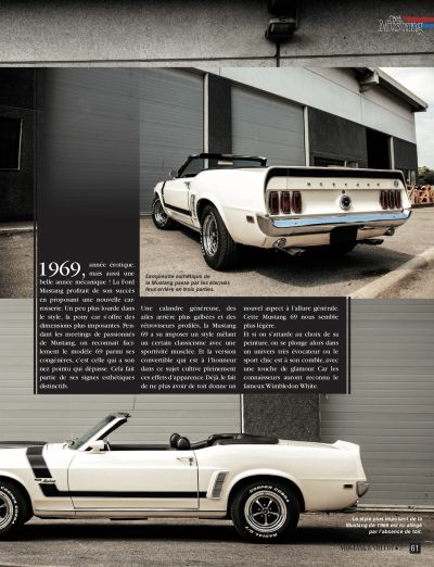 Voiture américaine, magazine Mustang & Shelby #21, BIG dans la presse, voiture américaine année 60, Ford Mustang 302 Convertible 1969