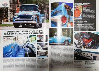Voiture américaine, magazine Torque #38, BIG dans la presse, voiture américaine année 50, Chevrolet Apache Fleetside 1959