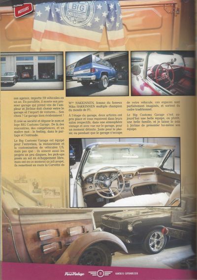 Voiture américaine, magazine Pure Vintage #16, BIG dans la presse, voiture américaine année 50, voiture américaine année 60